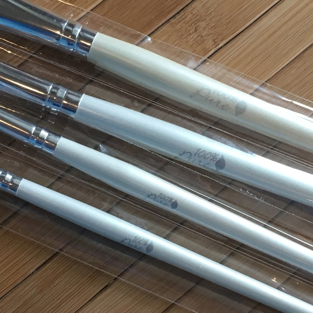 SOLD 100% Pure Vegan 4Pc Eyeshadow Brush Tool Set - Picture 3 of 5